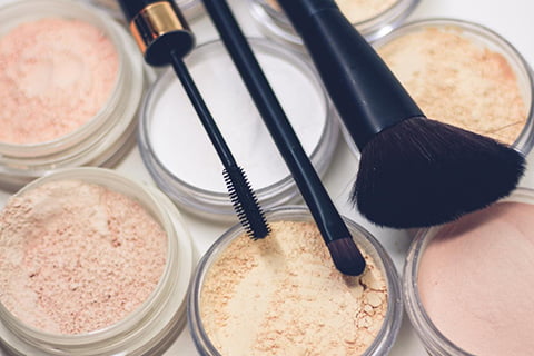 Cosmetics powder processing